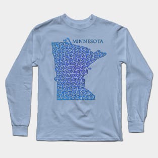 State of Minnesota Maze Long Sleeve T-Shirt